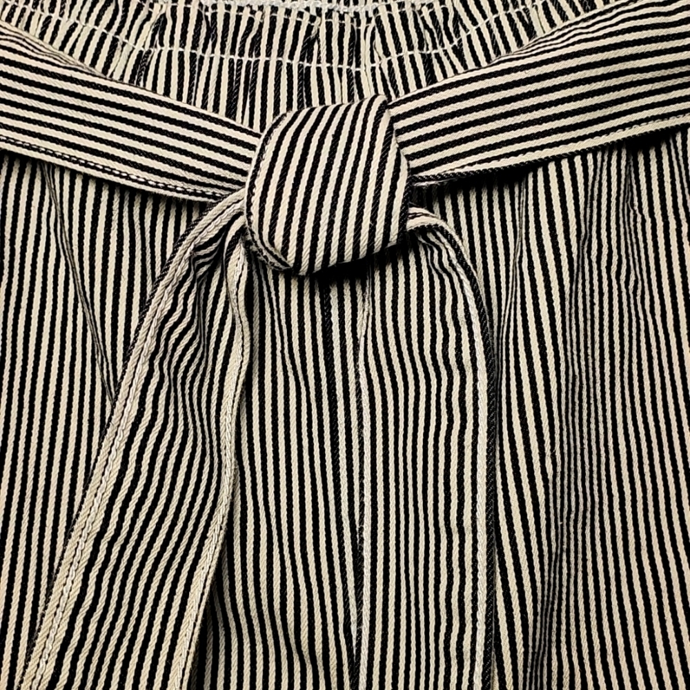 NWT Lane Bryant Black & White Stripe High-Rise Stretch Bermuda Shorts 16